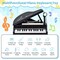 Costway 31 Keys Kids Piano Keyboard Toy Toddler Musical Instrument with Stool & Microphone Black/Pink/White